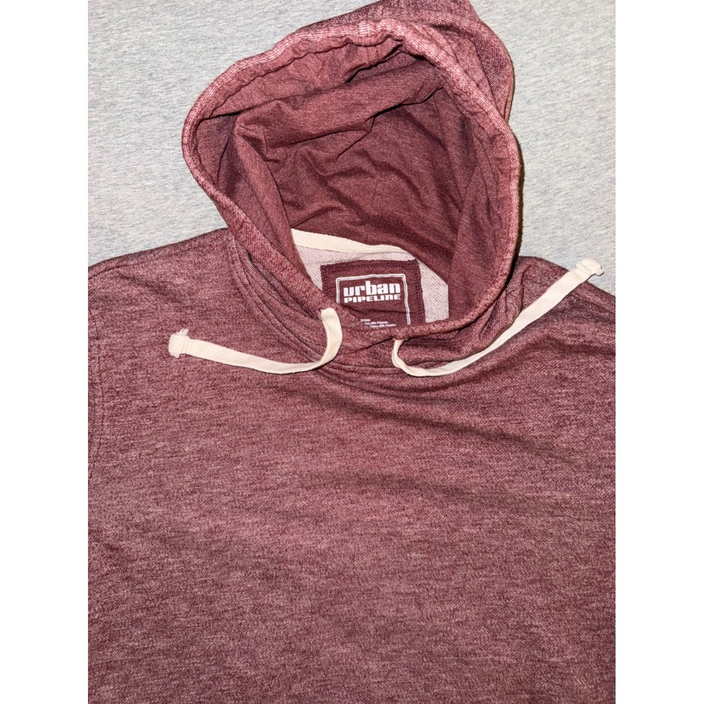 Urban Pipeline Mens Size Large Hoodie Maroon Heather Pullover Streetwear